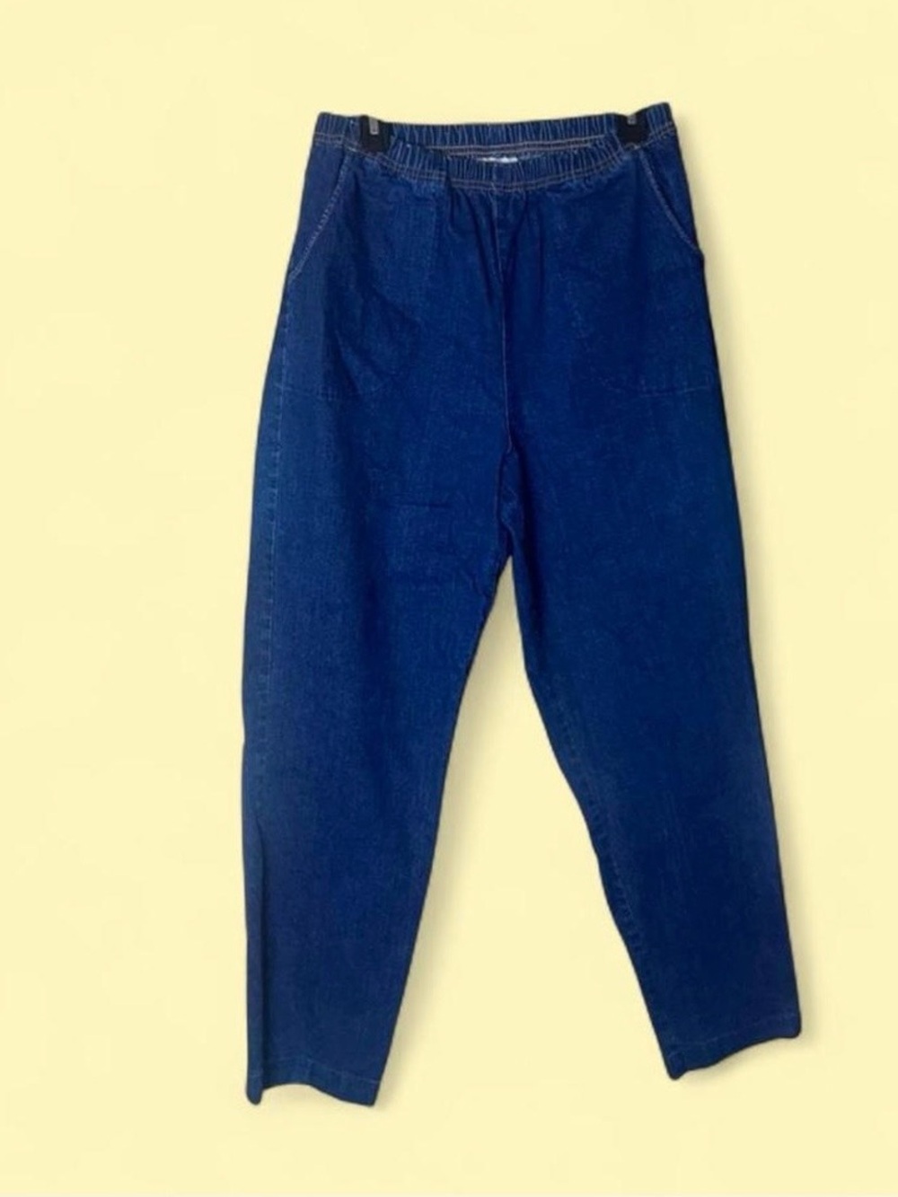 Croft & Barrow Women’s 1X Dark Wash Pull-On Denim Jeans Elastic Waist Stretch